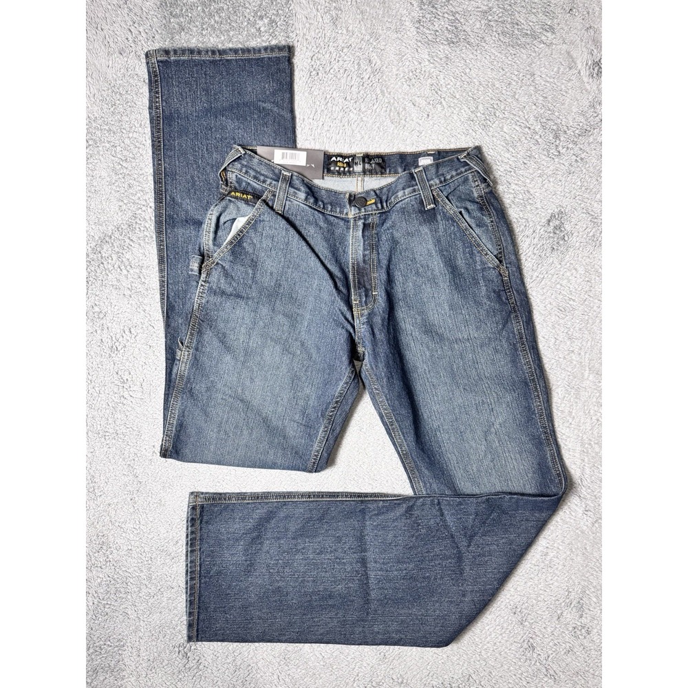 Ariat Rebar M4 DuraStretch Workhorse Boot Cut Jean Men's 32x38 Phantom Dark Wash